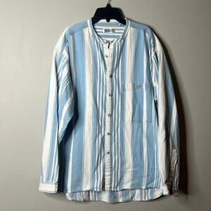 Bankshot striped button up shirt medium